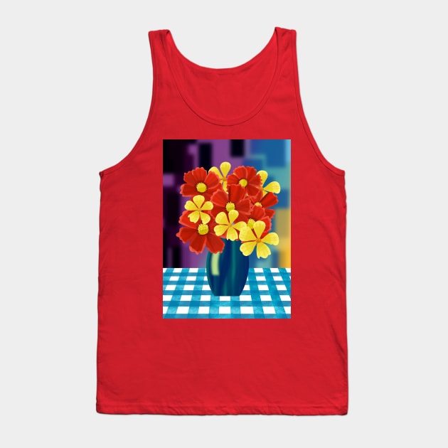 Vase of Red and Yellow Flowers Tank Top by Scratch